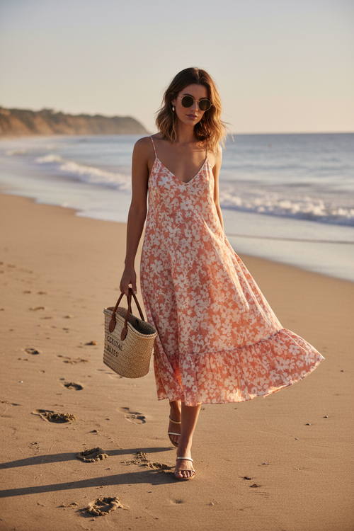 Women's Beach Sundress Summer Look